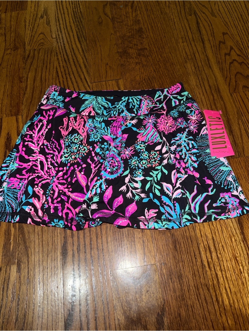 Lilly Pulitzer Luxletic Aila Skort Onyx Twilight Coral Color Size XS NWT - Picture 10 of 10